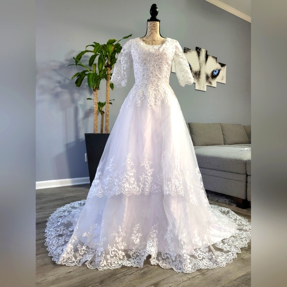 Rhinestone wedding dress